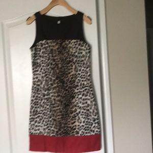 Black, red and leopard dress White House
